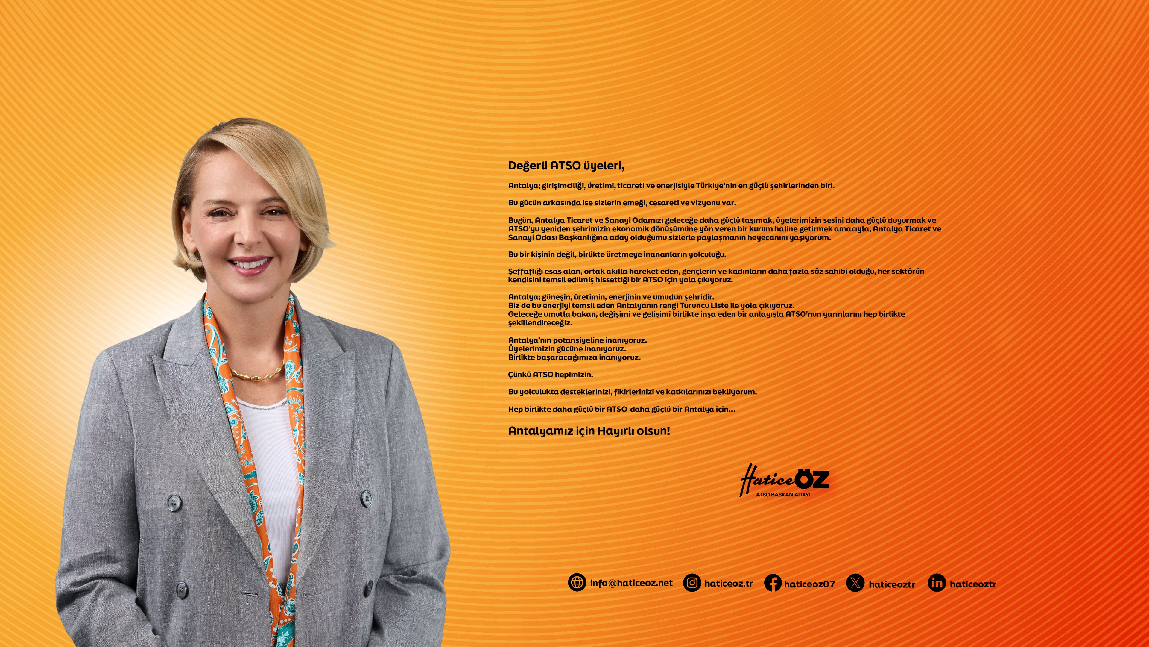 Hatice Öz — ATSO Başkan Adayı
